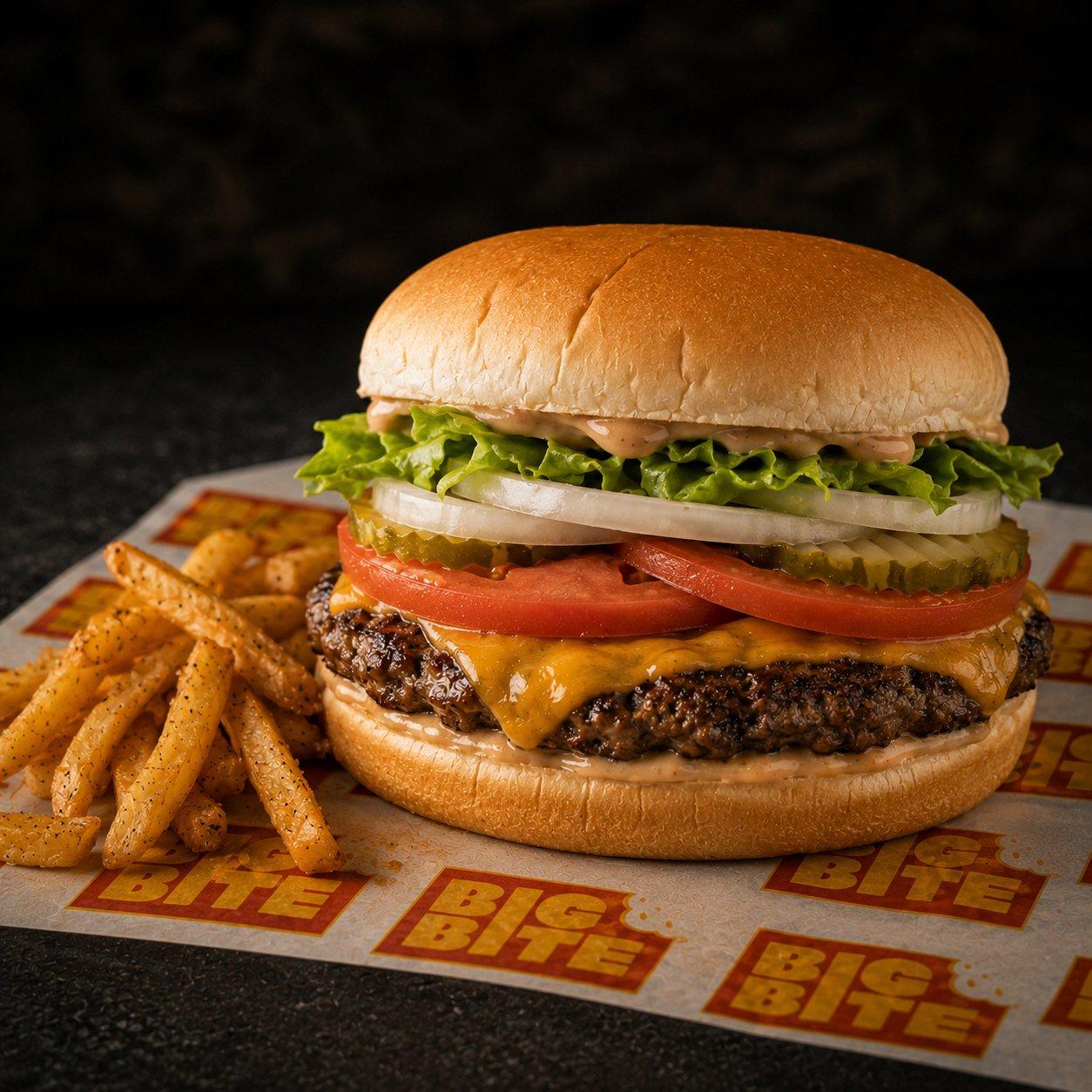 1 Cheesburger Fries Or Drink
