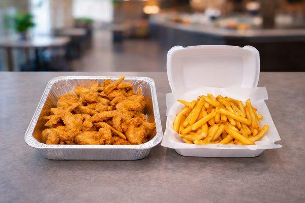 25 wings w/fries