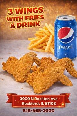3 Wing Meal