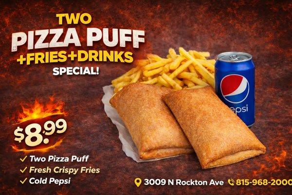 Two Pizza Puffs ( Specials)