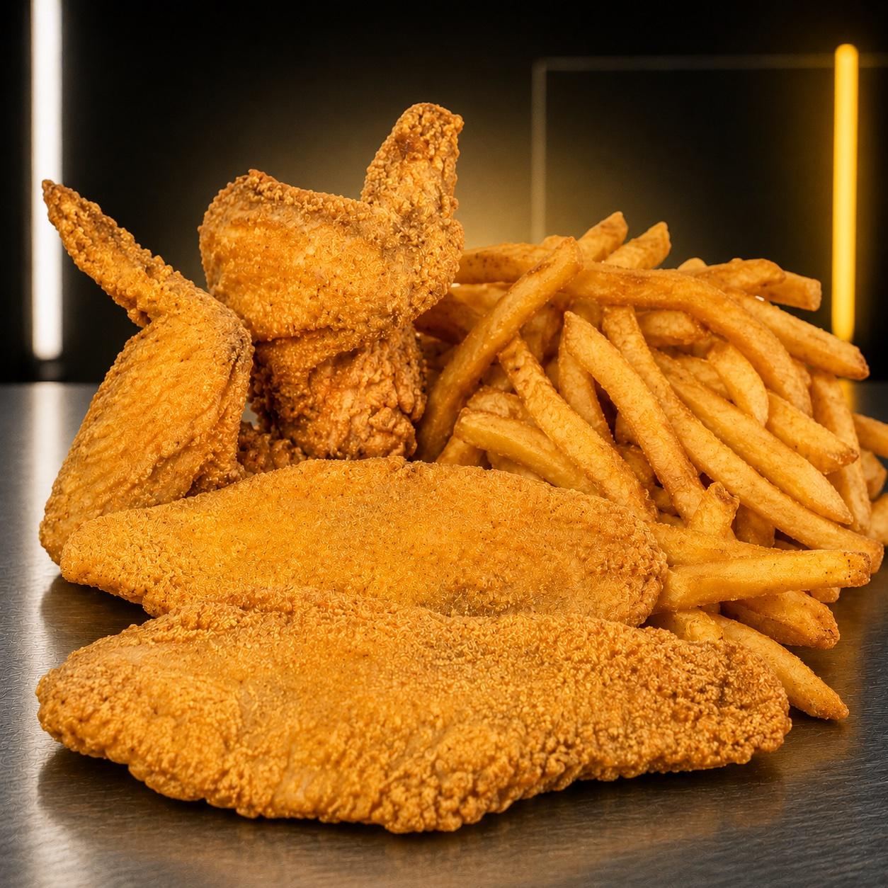 2 Wings 2pc Fish Meal