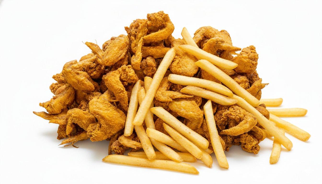 25 wings w/fries