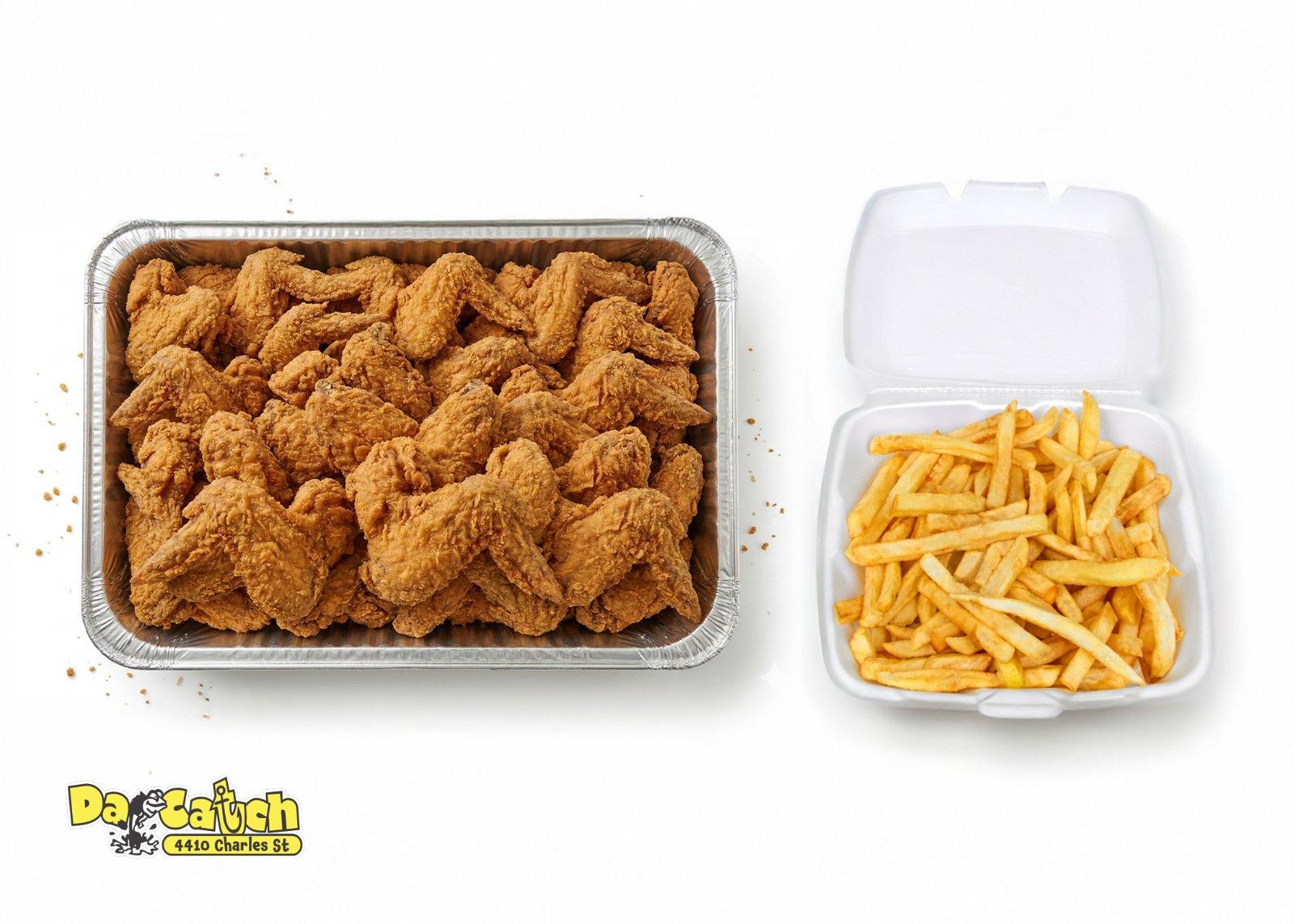 20 wings w/fries